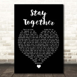 Suede Stay Together Black Heart Song Lyric Print