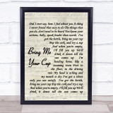 UB40 Bring Me Your Cup Quote Song Lyric Print
