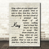 UB40 King Quote Song Lyric Print