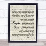 UB40 Kingston Town Quote Song Lyric Print