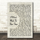 Brian Wilson I Wasnt Made For These Times Song Lyric Vintage Script Quote Print