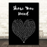 Super Furry Animals Show Your Hand Black Heart Song Lyric Print