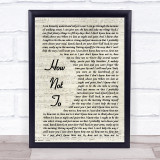 Dan + Shay How Not To Song Lyric Vintage Script Quote Print