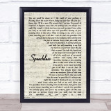 Dan + Shay Speechless Song Lyric Vintage Script Quote Print