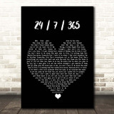 Surfaces 24 7 365 Black Heart Song Lyric Print