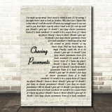 Chasing Pavements Adele Script Quote Song Lyric Print