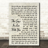 Herb Albert This Guys In Love With You Song Lyric Vintage Script Quote Print