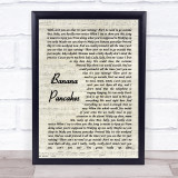 Jack Johnson Banana Pancakes Song Lyric Vintage Script Quote Print