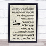 Creep Radiohead Script Quote Song Lyric Print