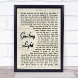 Mumford & Sons Guiding Light Song Lyric Vintage Script Quote Print