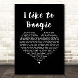T Rex I Like to Boogie Black Heart Song Lyric Print