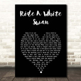 T. Rex Ride A White Swan Black Heart Song Lyric Print