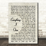 Everything I Own Bread Script Quote Song Lyric Print