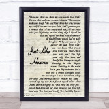 The Cure Just Like Heaven Song Lyric Vintage Script Quote Print