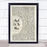 Thriving Ivory Angels On The Moon Song Lyric Vintage Script Quote Print
