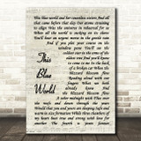 Elbow This Blue World Vintage Script Song Lyric Print