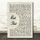 Jimmie Allen Best Shot Vintage Script Song Lyric Print