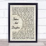Michael Bolton Fathers And Daughters (Never Say Goodbye) Vintage Script Print