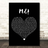 Taylor Swift ME Black Heart Song Lyric Print