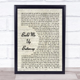 The Foundations Build Me Up Buttercup Vintage Script Song Lyric Print