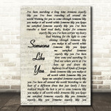 Van Morrison Someone Like You Song Lyric Vintage Script Quote Print