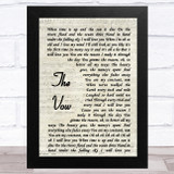 Ruth-Anne Cunningham The Vow Vintage Script Song Lyric Music Art Print