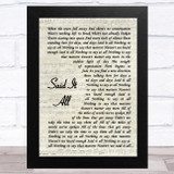Take That Said It All Vintage Script Song Lyric Music Art Print