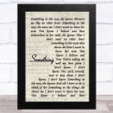The Beatles Something Vintage Script Song Lyric Music Art Print