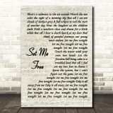 Avenged Sevenfold Set Me Free Vintage Script Song Lyric Music Art Print