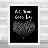Teddy Wilson As Time Goes by Black Heart Song Lyric Print