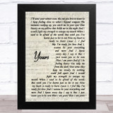 Ella Henderson Yours Vintage Script Song Lyric Music Art Print