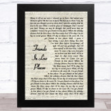 Garth Brooks Friends In Low Places Vintage Script Song Lyric Music Art Print