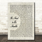 Mac Davis It's Hard to Be Humble Vintage Script Song Lyric Music Art Print