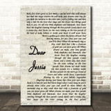 Madonna Dear Jessie Vintage Script Song Lyric Music Art Print