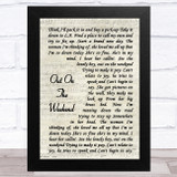 Neil Young Out On The Weekend Vintage Script Song Lyric Music Art Print