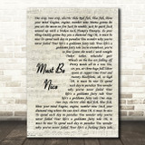 Nickelback Must Be Nice Vintage Script Song Lyric Music Art Print