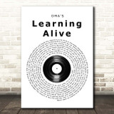 DMA'S Learning Alive Vinyl Record Song Lyric Print