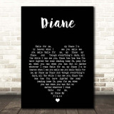 The Bachelors Diane Black Heart Song Lyric Print