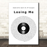 Gabrielle Aplin & JP Cooper Losing Me Vinyl Record Song Lyric Print