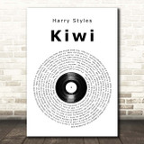 Harry Styles Kiwi Vinyl Record Song Lyric Print