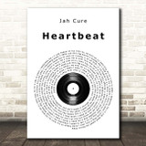 Jah Cure Heartbeat Vinyl Record Song Lyric Print