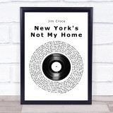 Jim Croce New York's Not My Home Vinyl Record Song Lyric Print