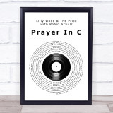 Lilly Wood & The Prick with Robin Schulz Prayer In C Vinyl Record Song Lyric Print