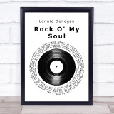 Lonnie Donegan Rock O' My Soul Vinyl Record Song Lyric Print