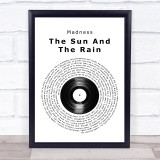 Madness The Sun And The Rain Vinyl Record Song Lyric Print