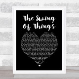 A-ha The Swing Of Things Black Heart Song Lyric Print