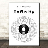 One Direction Infinity Vinyl Record Song Lyric Print