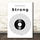 One Direction Strong Vinyl Record Song Lyric Print