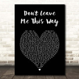 The Communards Don't Leave Me This Way Black Heart Song Lyric Print