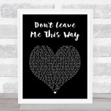 The Communards Don't Leave Me This Way Black Heart Song Lyric Print